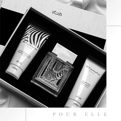 Rumz Al Rasasi Zebra Pour Elle Gift Set - EDP +Perfumed Gel+ Body Lotion